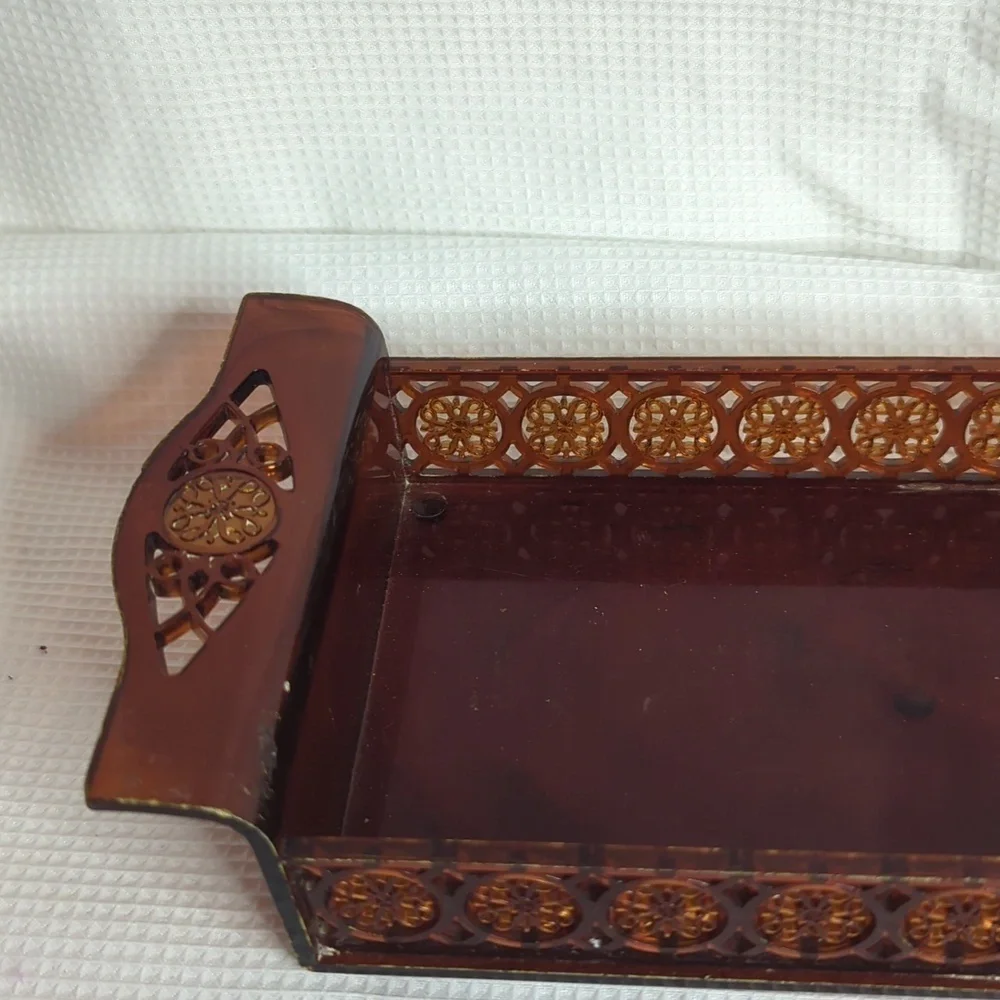 Vintage Avon plastic tray with handles